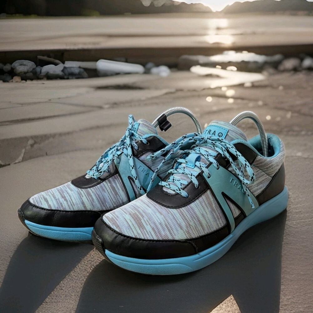 Traq by Alegria Qarma Womens Size 8 Blue Gray Running Walking Shoes Sneakers Ios